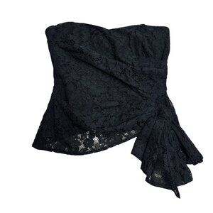 Mare Mare x Anthropologie Black Lace Strapless Top Size Small - EUC